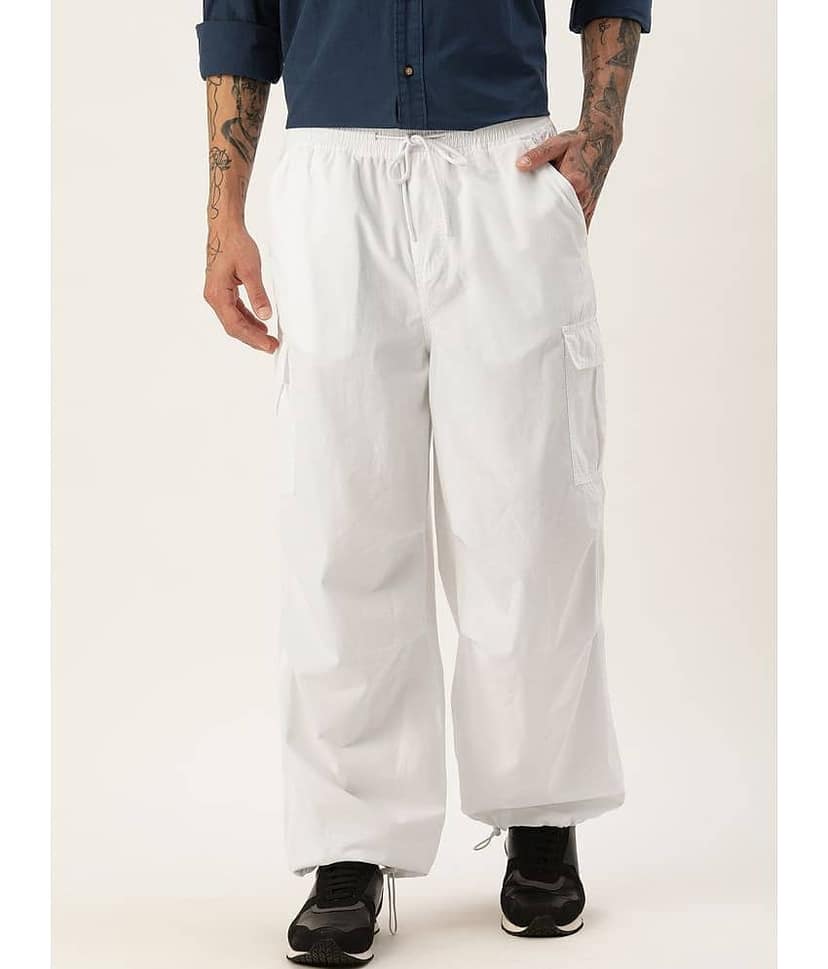 Bene Kleed Unisex Parachute Fit Cotton Cargos Trousers