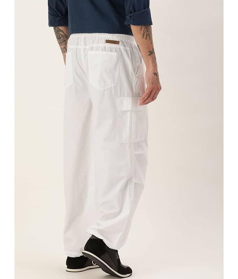 Bene Kleed Unisex Parachute Fit Cotton Cargos Trousers view 4