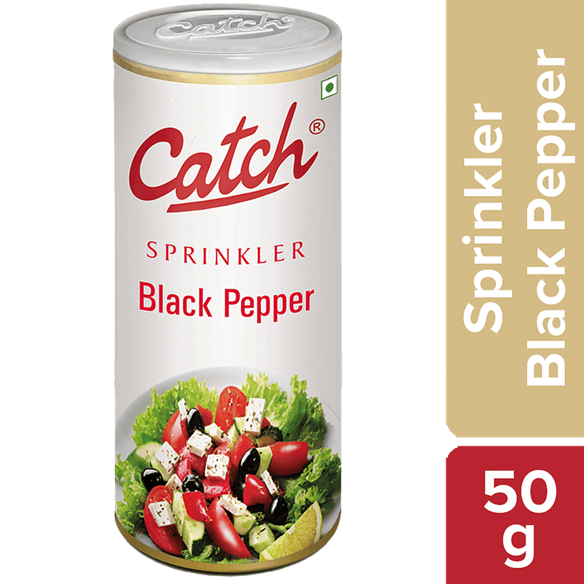 Catch Black Pepper Sprinkler - Adds Flavour & Aroma, 50 G Can