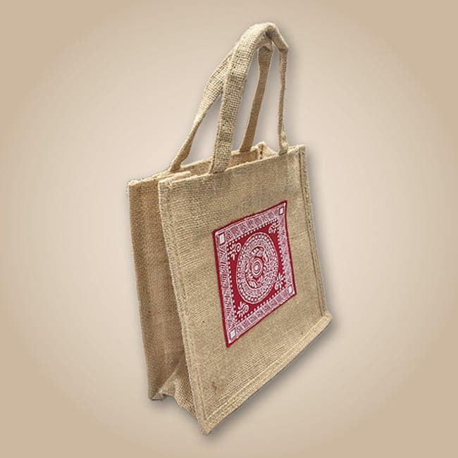 Hand Painted Aipan Design Reusable Lunch Carrier view 2
