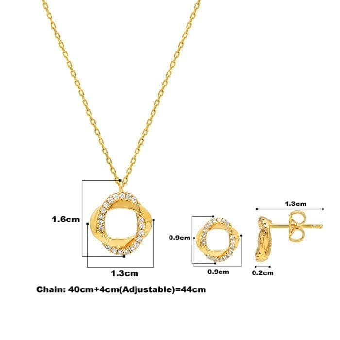 18k Gold Plated Silver Allure Pendant Set view 4