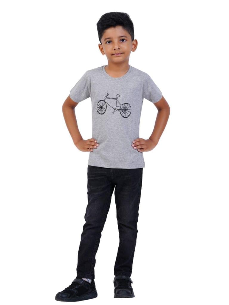 AIR GARB Boys Round Neck Printed Cotton T-shirt for 2-3 Years - Pack of 3 (K23-CG-TB-SGR) Multicolour view 5