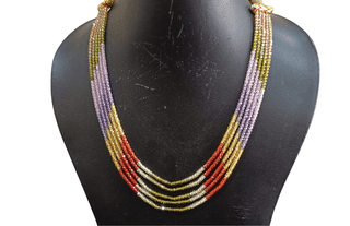 Multi-Strand Gemstone Necklace - Colorful Statement Jewelry