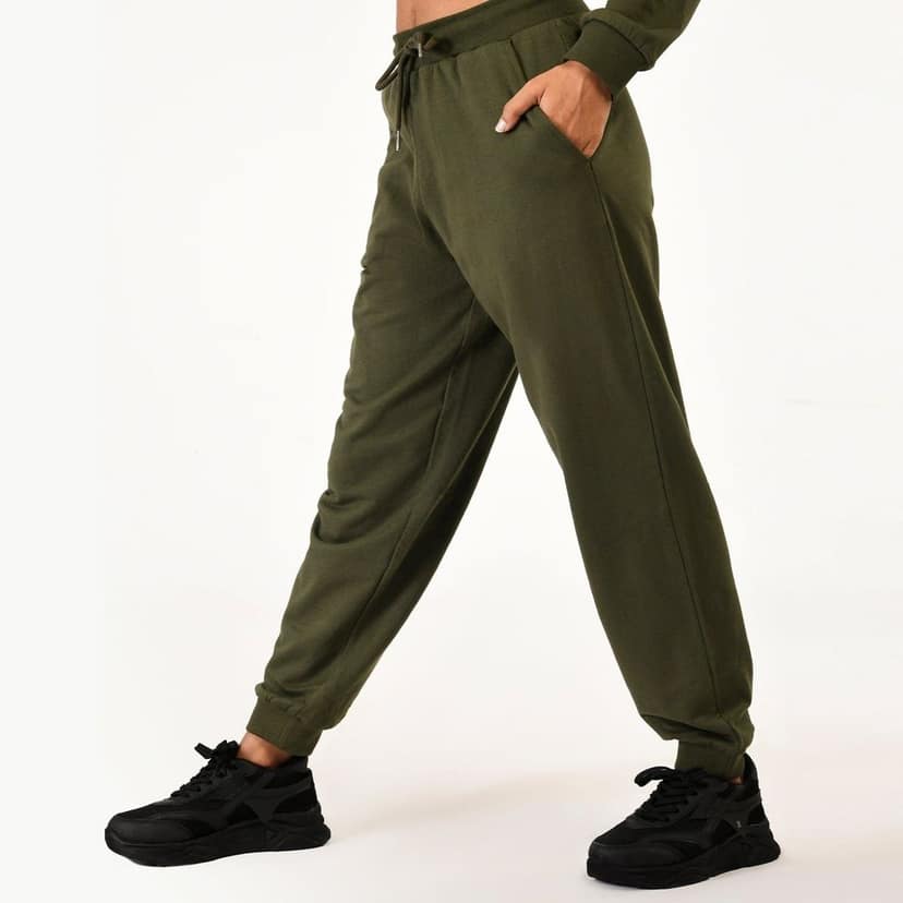 Get Cosy Joggers - Olive Green view 4