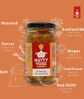 Nutty Yogi All Natural Mix Veg Pickle 200 g