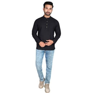 Ecostyle Cotton Long Sleeves Mens Short Kurta