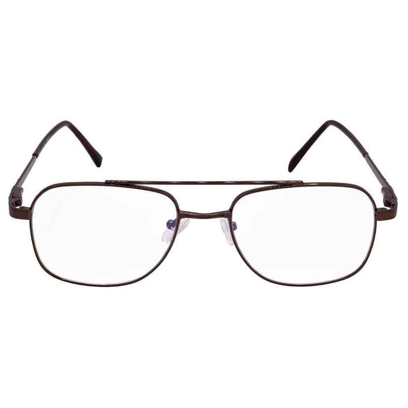 Hrinkar Trending Eyeglasses: Brown Rectangle Optical Spectacle Frame For Men & Women |HFRM-BWN-19002 view 2