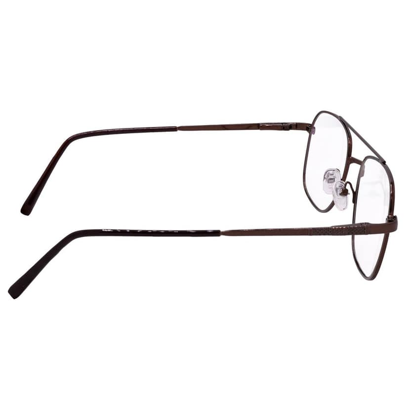 Hrinkar Trending Eyeglasses: Brown Rectangle Optical Spectacle Frame For Men & Women |HFRM-BWN-19002 view 3