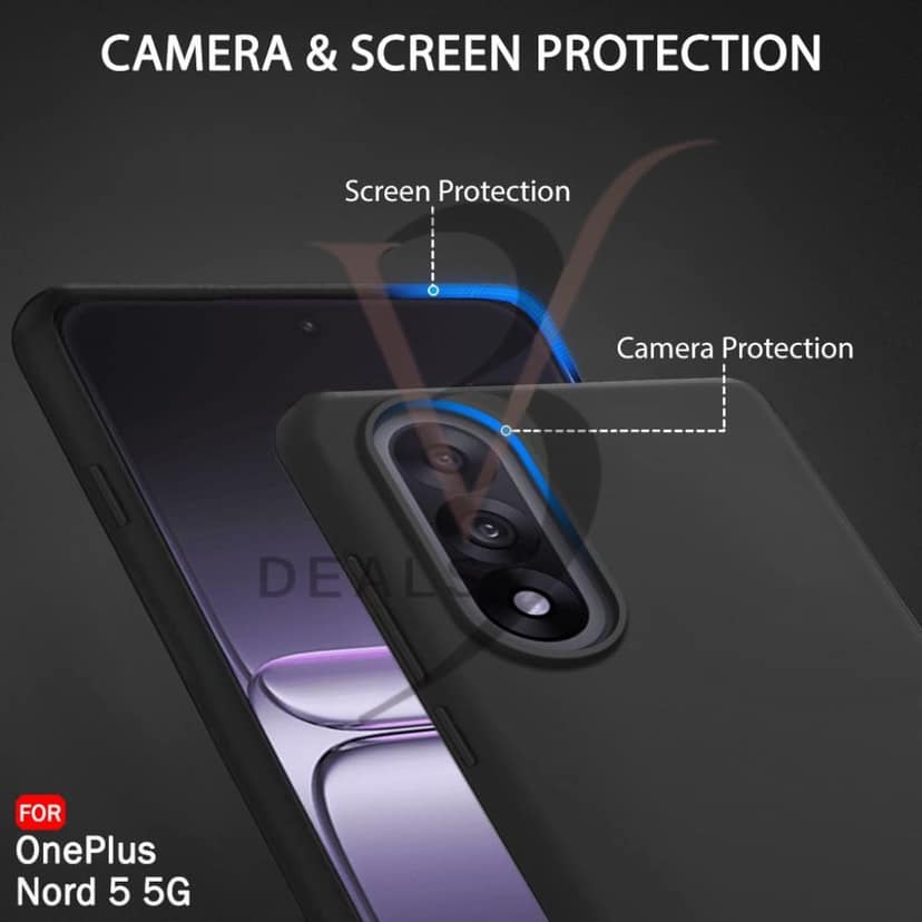 V3Deals Silicone Back Cover Case Compatible with OnePlus Nord 5 5G | Soft Micro-Fibre Lining Inside | Camera & Screen Protection | Shockproof Slim Fit Back Cover Case view 4