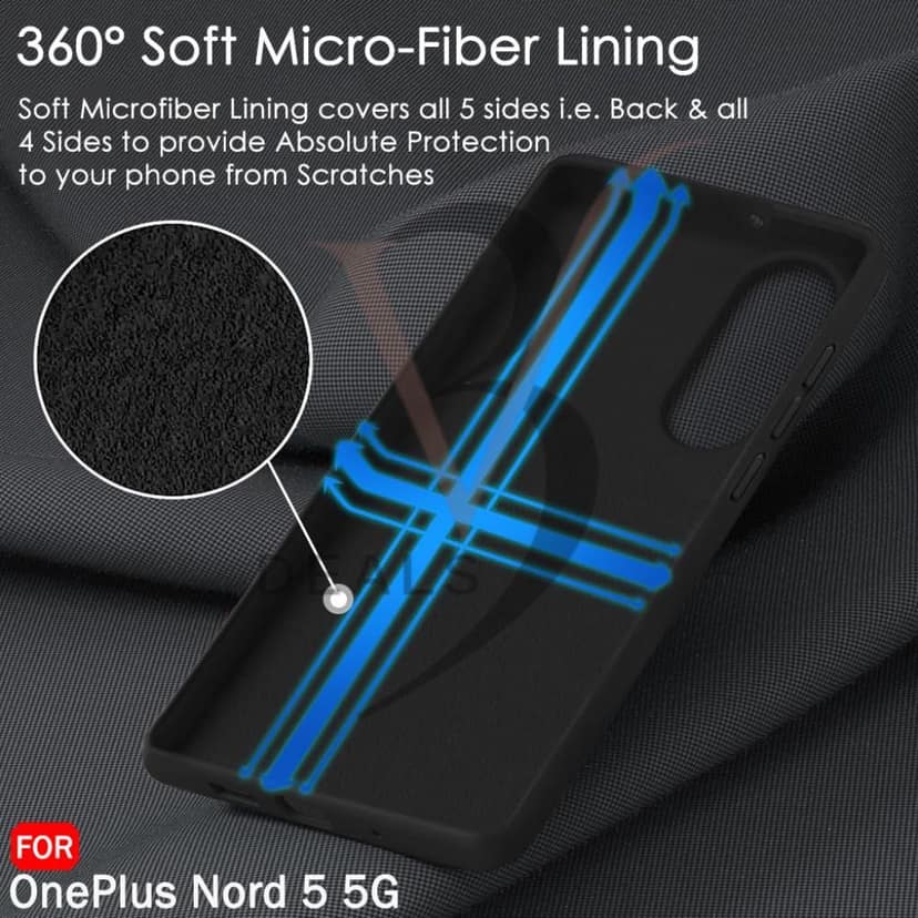 V3Deals Silicone Back Cover Case Compatible with OnePlus Nord 5 5G | Soft Micro-Fibre Lining Inside | Camera & Screen Protection | Shockproof Slim Fit Back Cover Case view 6