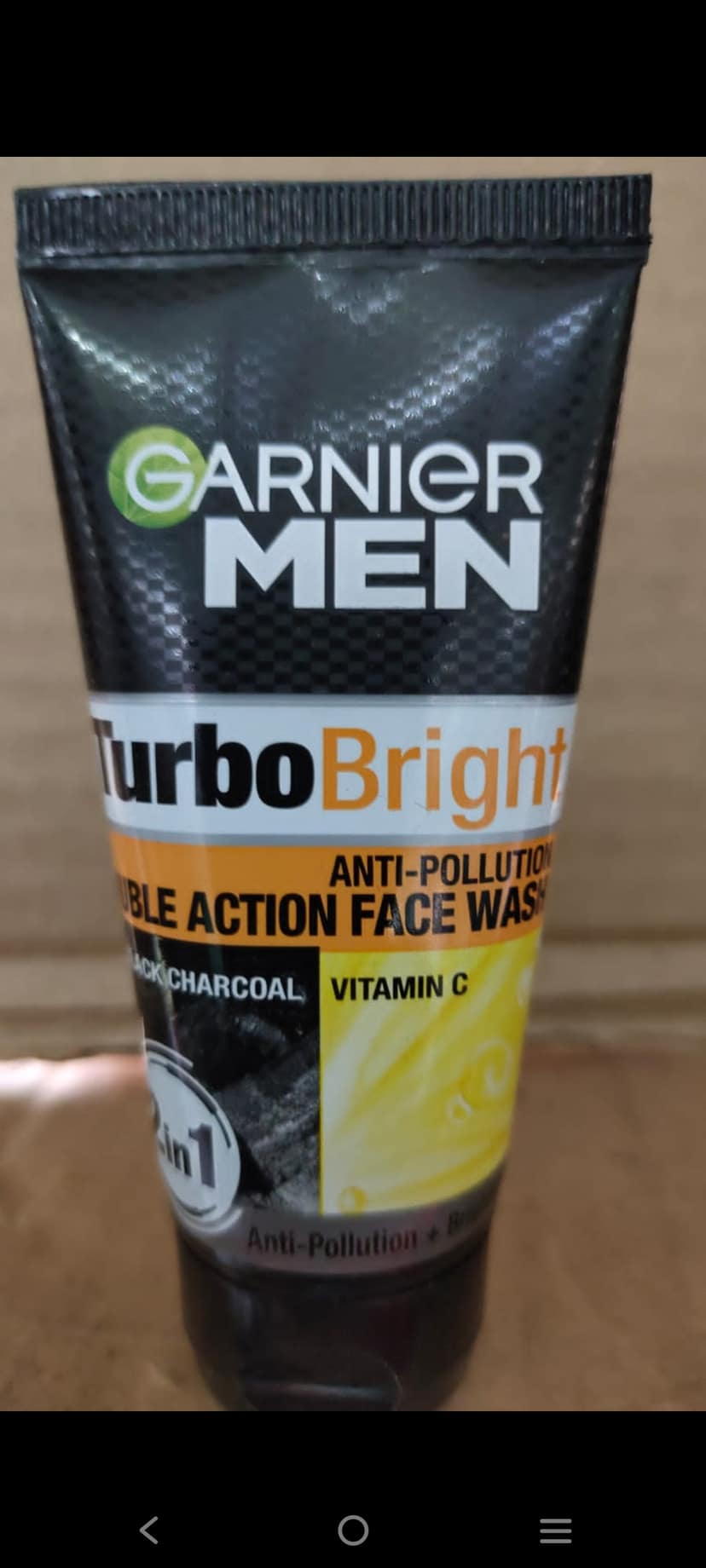 Garnier men turbo bright face wash