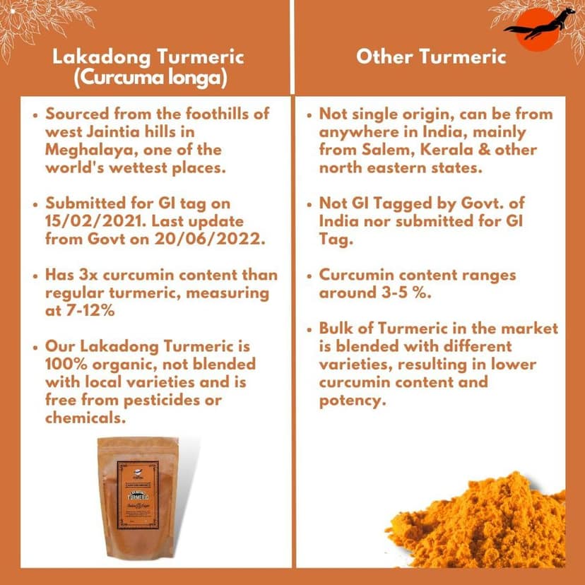 Nilgiri Marten Lakadong Turmeric (Haldi Powder), 7-12% Curcumin, Meghalaya view 7