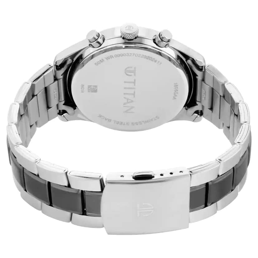 TITAN Men Workwear Round Black Watches 1805KM02 view 3