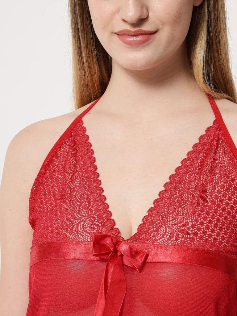 Klamotten Women's Sheer Babydoll Dress B42Rd view 6