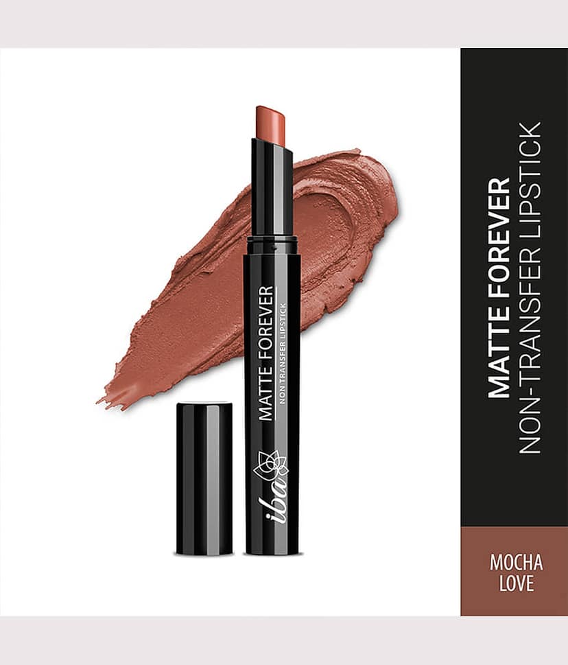 Iba Matte Forever Non-Transfer Lipstick for Women 05 Mocha Love, 2g , Smudge-proof & Lightweight, (Pack of 1)