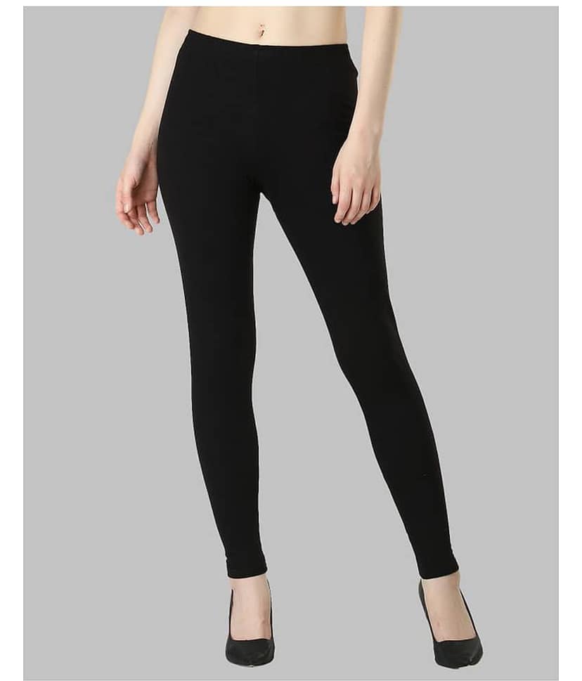 FnMe - Multicolor Cotton Women's Leggings ( Pack of 2 ) view 2