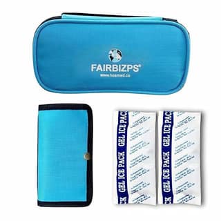 Insulin Cooling Travel Pouch for Diabetics with Two Ice Gel Packs - Sky Blue | Ice Pack for Insulin | Insulin Cooler Bag for Travel | Keep Insulin Safe and Cool for 6 to 8 Hours