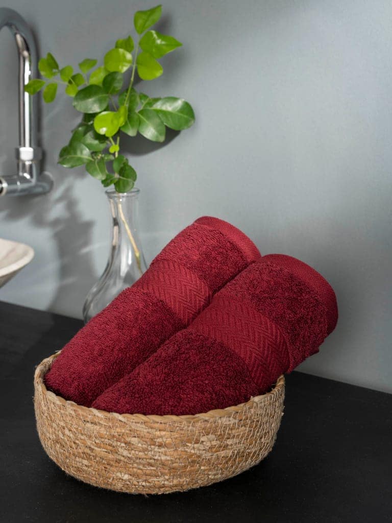 DDecor 100% Premium Cotton Hand Towel | Plain 500TC | Zero Twist with High Absorbency | Perfect for Everyday Use | Brio Collection | 40 CM X 60 CM view 2