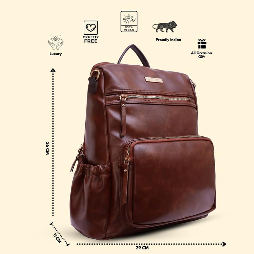 VISMIINTREND Women Bags | Stylish College Backpack | Backpack for Office Use | Travel Backpack | Vegan Leather | Waterproof | Laptop Backpack view 4