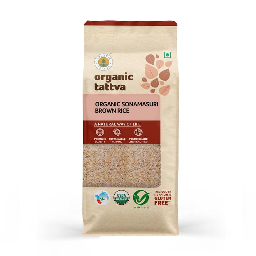 Organic Sonamasuri Brown Rice 1kg