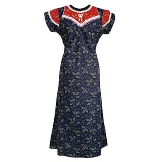 Laadli pure cotton dubble colour fancy xl size cotton nighty for women