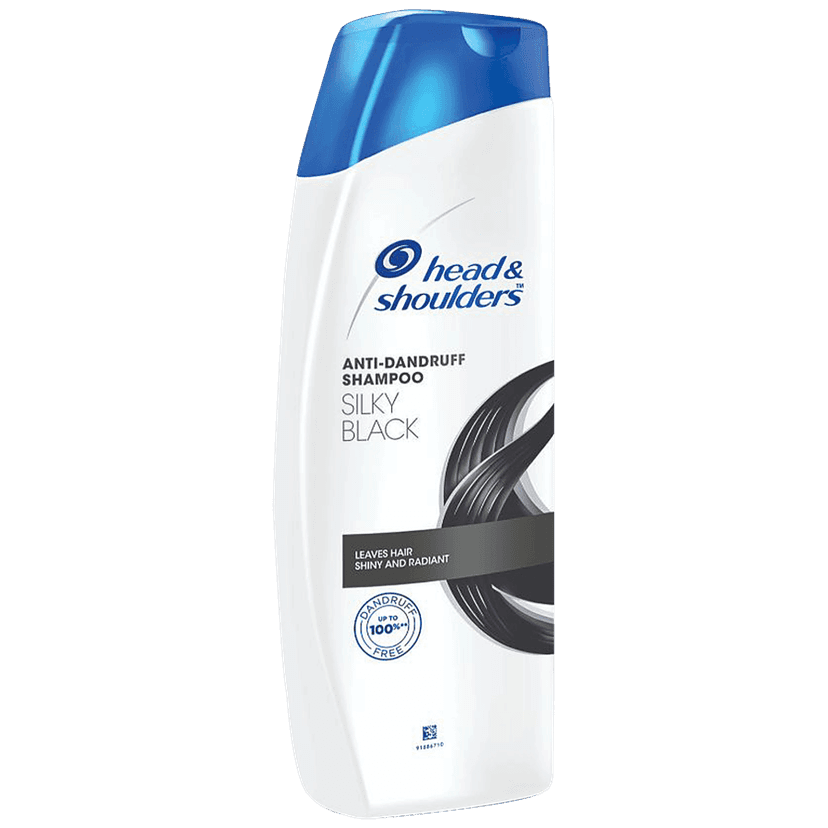Head & Shoulders Silky Black Anti-Dandruff Shampoo - Leaves Hair Shiny & Radiant, Upto 100% Dandruff Free, 180 Ml view 2