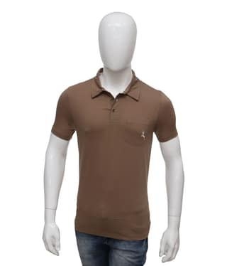 Men' Olive Steen Solid Polo T-Shirt