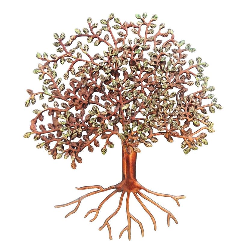 Brass Colored Small Tree Statue - Decorative Table Showpiece, Height : 21 Inch (BSMAS1308 C) view 2
