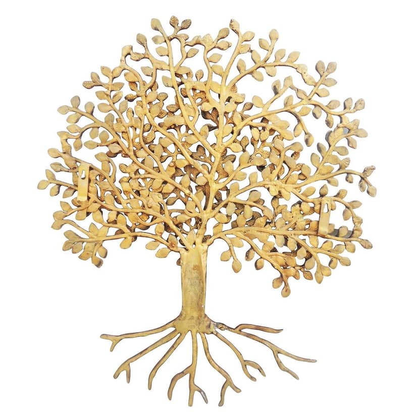 Brass Colored Small Tree Statue - Decorative Table Showpiece, Height : 21 Inch (BSMAS1308 C) view 3