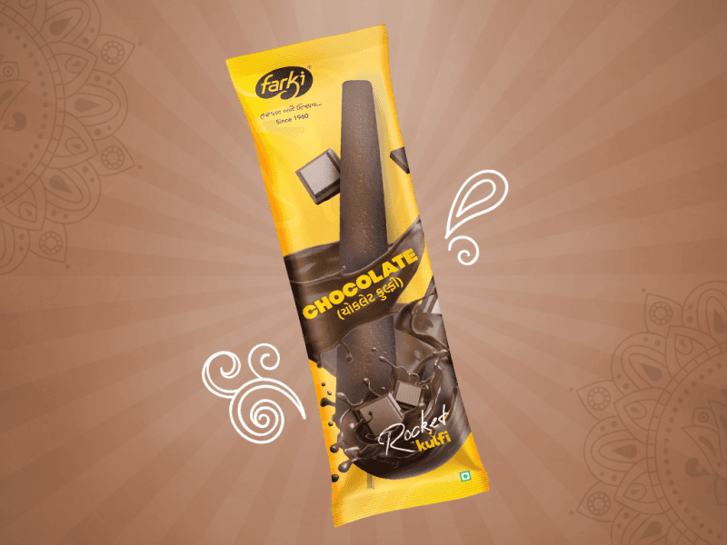 Chocolate rocket kulfi