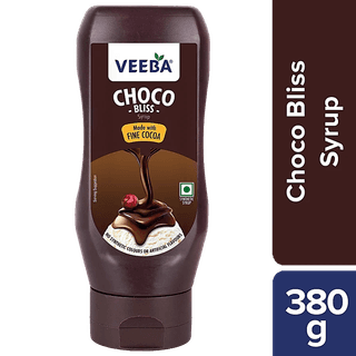 Veeba Choco Bliss Syrup - No Synthetic Colours & Artificial Flavours, 380 G
