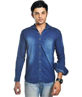 British Terminal Blue Casuals Slim Fit Shirt