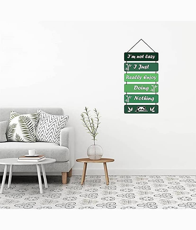 KAAF Wood Motivational Rectangular Decorative Plate Green - Pack of 1 view 2