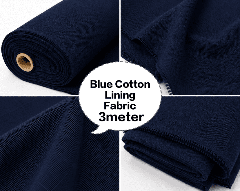 Blue Cotton Lining Fabric (Chhota Panna), Blue Cotton Lining Fibre (Chhota Panna), Blue Lining Cloth (Chhota Panna), Soft Blue Cotton Lining (Chhota Panna), Blue Garment Lining Fabric (Chhota Panna) view 3