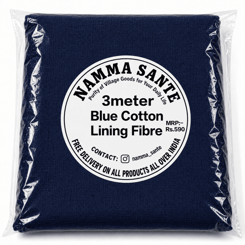 Blue Cotton Lining Fabric (Chhota Panna), Blue Cotton Lining Fibre (Chhota Panna), Blue Lining Cloth (Chhota Panna), Soft Blue Cotton Lining (Chhota Panna), Blue Garment Lining Fabric (Chhota Panna) view 4