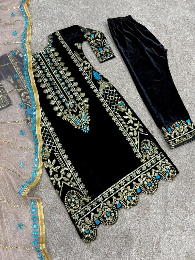 Ready to wear indian salwar kameez Dupatta for women anarkali designer pakistani dresses Festival 3 piece view 2