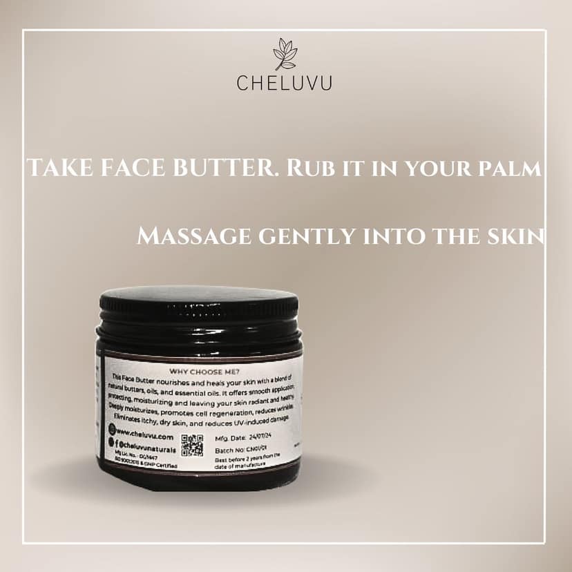 Cheluvu Saffron Face Butter - Nourishing, Radiant, Luxurious, 100% Vegan, Dermatologically Tested, 25g view 5