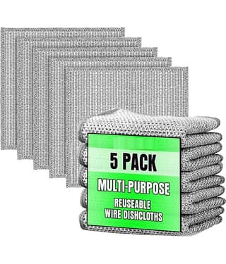Bhavyta Wire Dishwashing Rags for Wet and Dry Dishwash Bar Non Scratch Scrubbing Pads 50 g Pack of 5