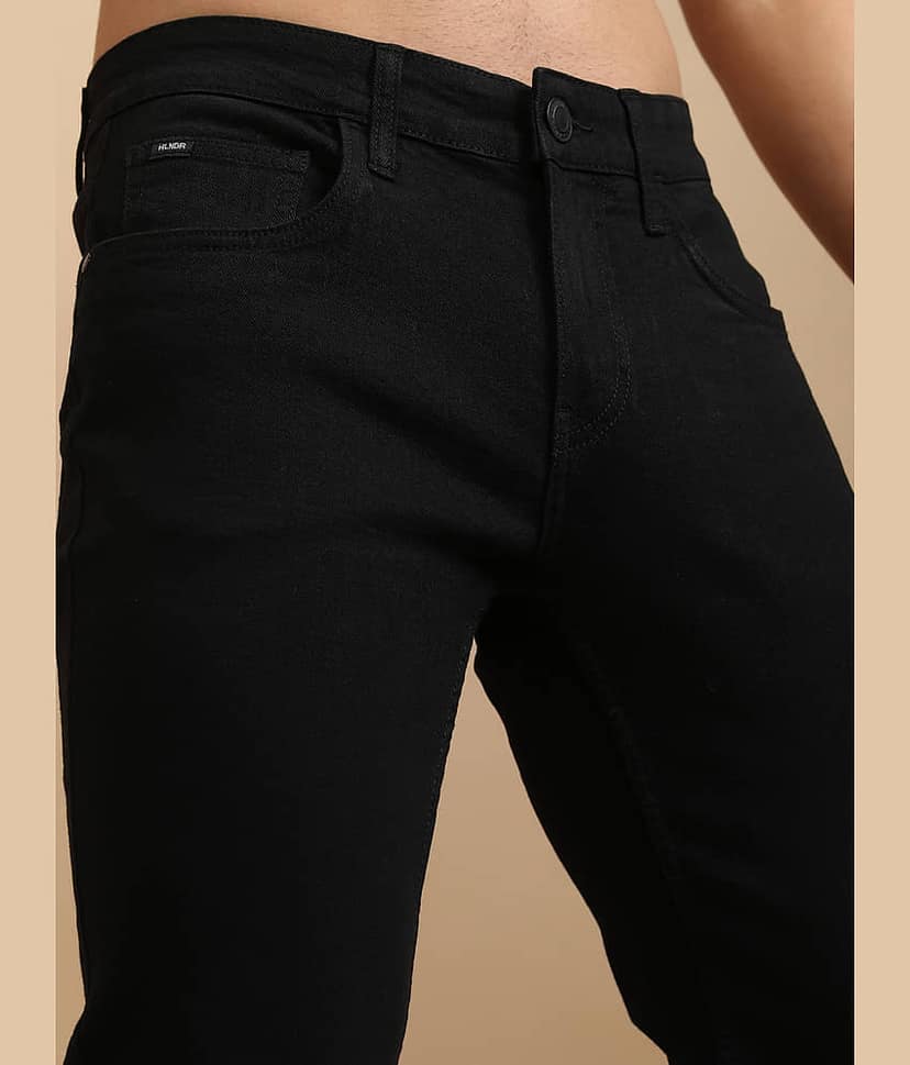 Highlander Slim Fit Solid Men's Jeans - Black ( Pack of 1 ) view 5
