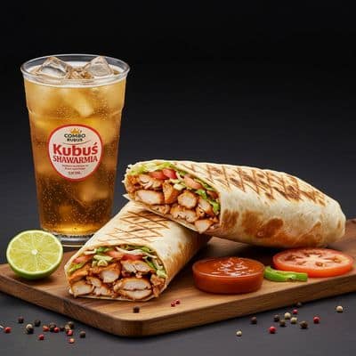 Combo Double Chicken Kubus Shawarma+Cold Drink 250 Ml