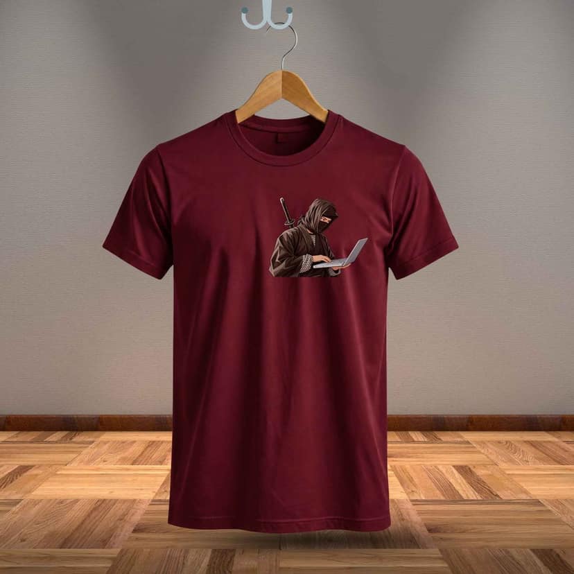 Trishoolin Cyber Ninja Anime Theme T-Shirt | Design 40022MB | Cotton Regular Fit | Crew Neck / Round Neck Half Sleeve | Pack of 1