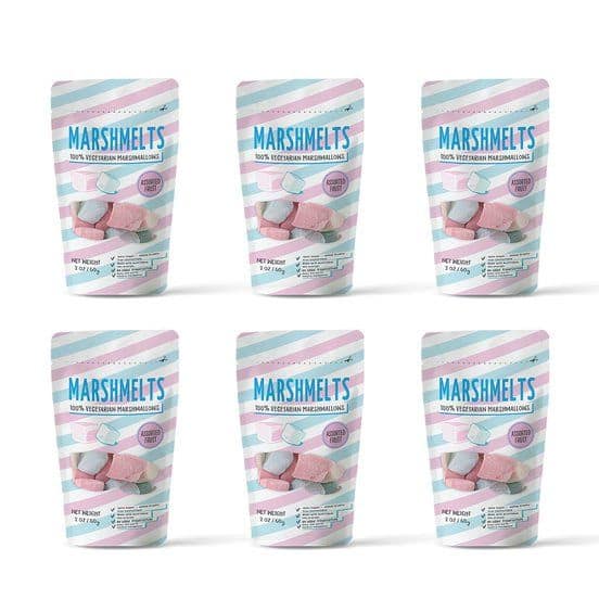 Marshmelts Assorted Fruit Flavor, 60 gm - Pack of 6