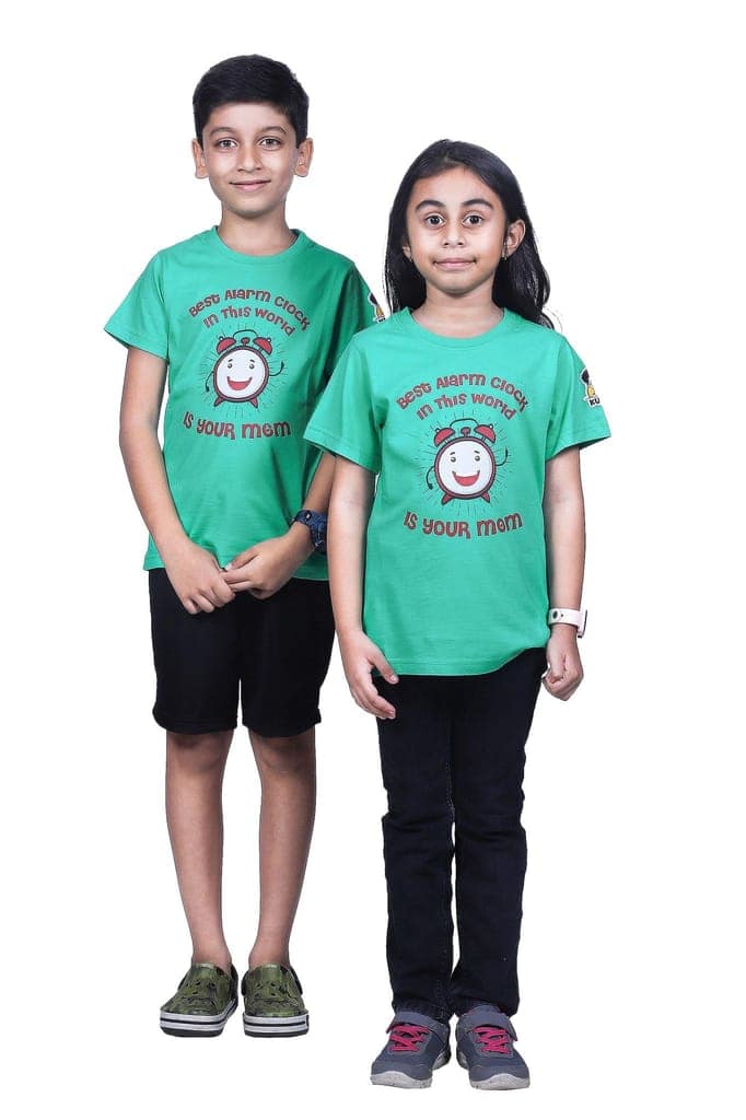 KUCHU Alarm Clock Theme Kids T-Shirt | 8–9 Years | Cotton Modal | Soft Feel | Comfortable view 3