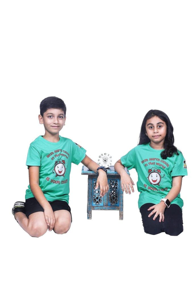 KUCHU Alarm Clock Theme Kids T-Shirt | 8–9 Years | Cotton Modal | Soft Feel | Comfortable view 4