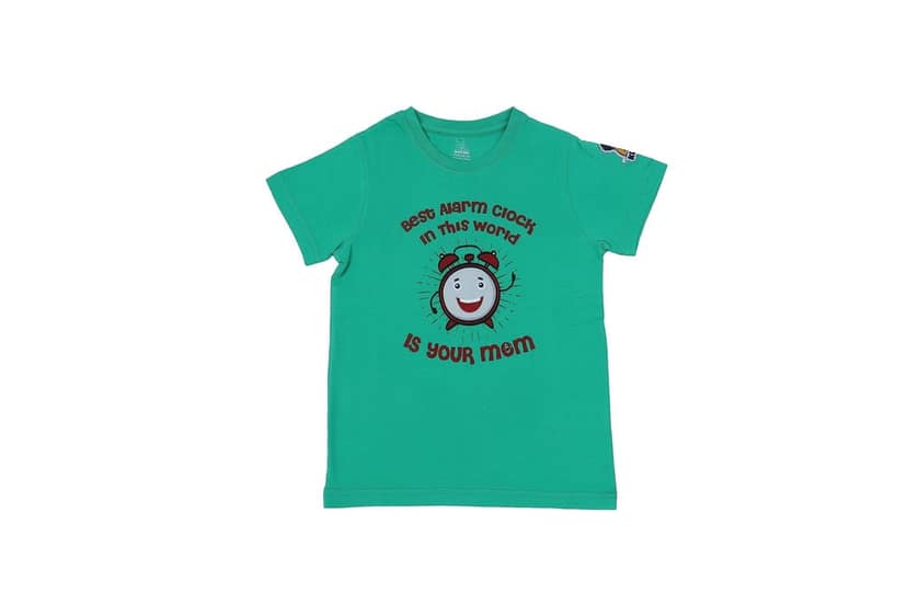 KUCHU Alarm Clock Theme Kids T-Shirt | 8–9 Years | Cotton Modal | Soft Feel | Comfortable view 6