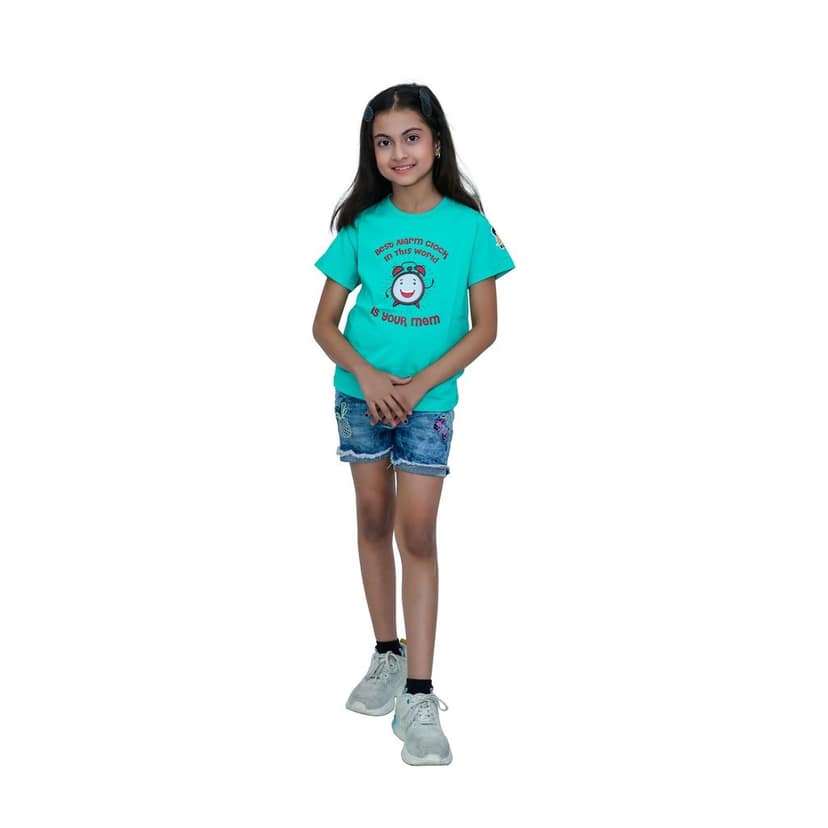 KUCHU Alarm Clock Theme Kids T-Shirt | 8–9 Years | Cotton Modal | Soft Feel | Comfortable view 7