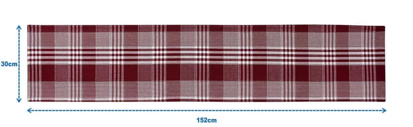 Airwill Cotton Track Dobby Maroon Desinged Checked Pattern Table Runner Length 152cm (Maroon, Pack of 1) view 2