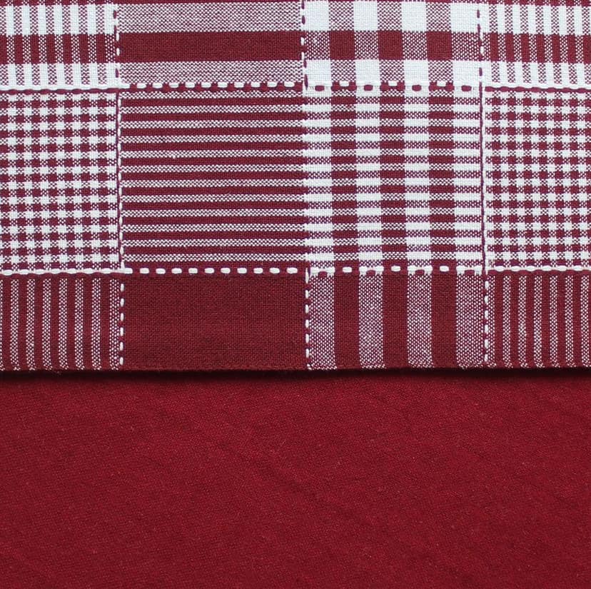 Airwill Cotton Track Dobby Maroon Desinged Checked Pattern Table Runner Length 152cm (Maroon, Pack of 1) view 4