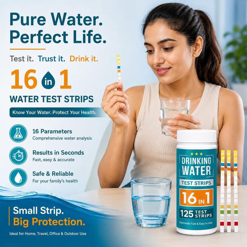 16 in 1 Drinking Water test Strips view 3