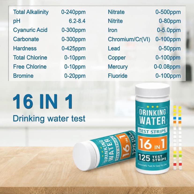 16 in 1 Drinking Water test Strips view 4